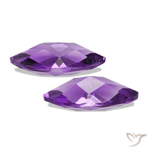Pedras preciosas de Ametista Violeta Rosado Profundo natural de 1.02 ct, Marquesa, VS