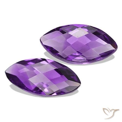 Pedras preciosas de Ametista Violeta Rosado Profundo natural de 1.08 ct, Marquesa, VS