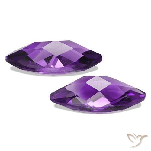 Pedras preciosas de Ametista Violeta Rosado Profundo natural de 1.08 ct, Marquesa, VS