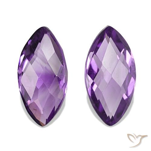 1.29ctw Medium Light Purplish-Violet Ametista Pedras Preciosas, Marquesa, VVS-VS