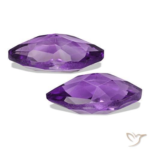 Pedras preciosas de Ametista Medium Light Purplish-Violet natural de 1.29 ct, Marquesa, VVS-VS