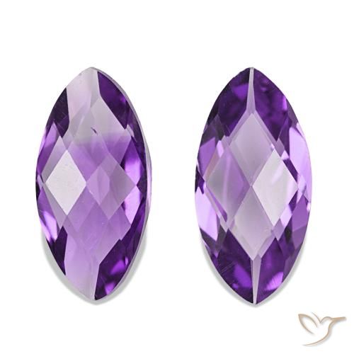 Pedras preciosas de ametista violeta natural de 0,95 ct, marquise, VVS-VS
