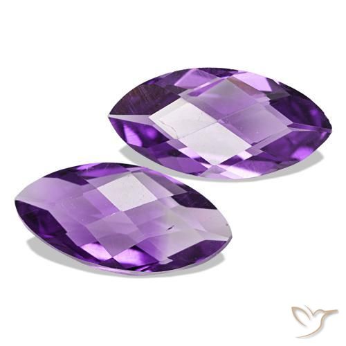Pedras preciosas de ametista violeta natural de 0,95 ct, marquise, VVS-VS