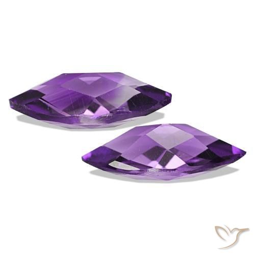 Pedras preciosas de ametista violeta natural de 0,95 ct, marquise, VVS-VS