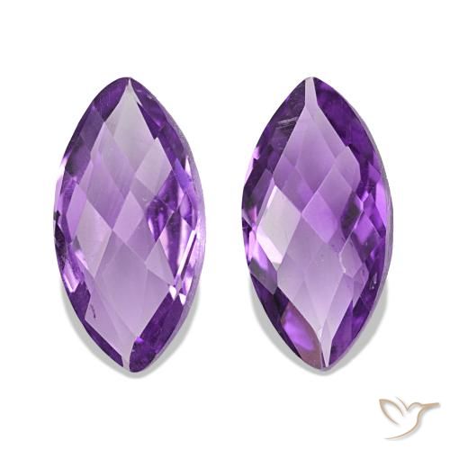 Pedras preciosas de Ametista Medium Dark-Violet natural de 1.06 ct, Marquesa, VVS-VS