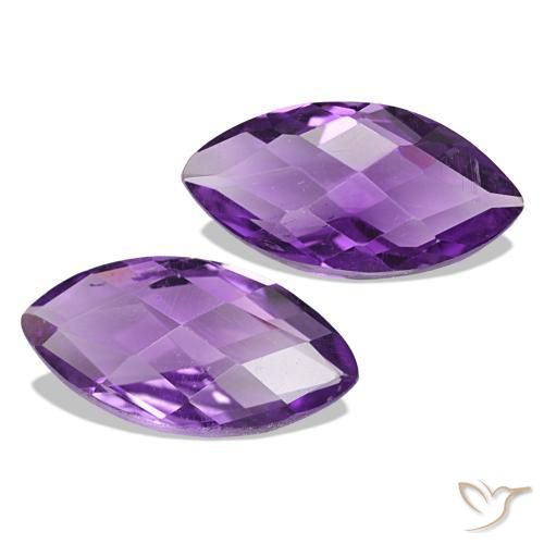 Pedras preciosas de Ametista Medium Dark-Violet natural de 1.06 ct, Marquesa, VVS-VS