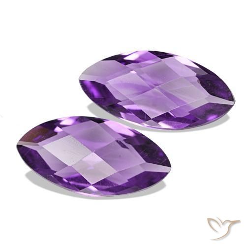 Pedras preciosas de Ametista Violeta Profundo natural de 1.03 ct, Marquesa, VVS-VS