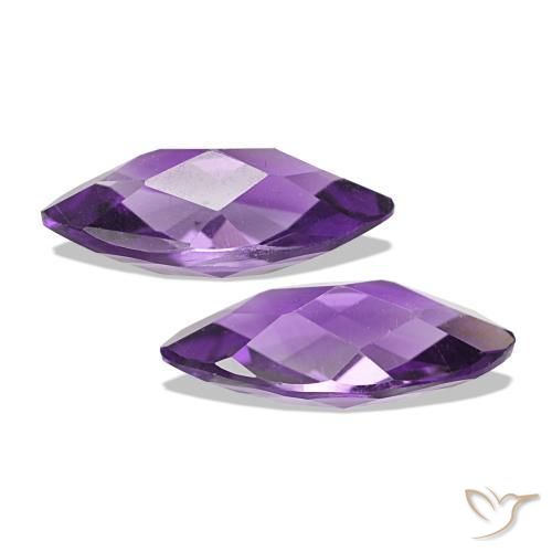 Pedras preciosas de Ametista Violeta Profundo natural de 1.03 ct, Marquesa, VVS-VS