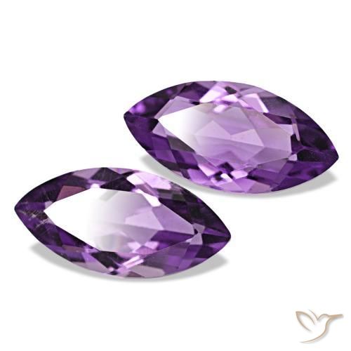 Pedras preciosas de Ametista Violeta-rosa médio natural de 1.92 ct, Marquesa, VS