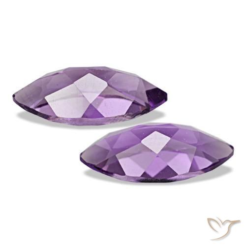 Pedras preciosas de Ametista Violeta-rosa médio natural de 1.92 ct, Marquesa, VS