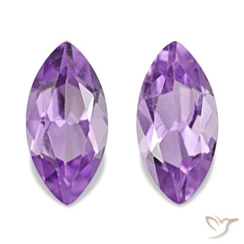 Pedras preciosas de Ametista Violeta médio natural de 1.94 ct, Marquesa, VS