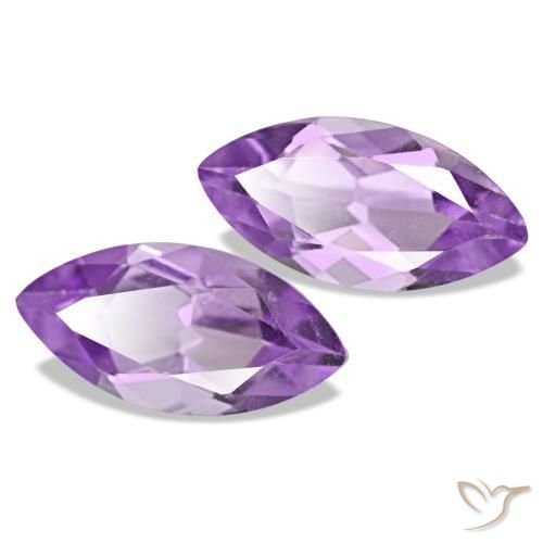 Pedras preciosas de Ametista Violeta médio natural de 1.94 ct, Marquesa, VS