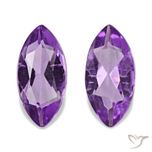 Pedras preciosas de Ametista Violeta rosado natural de 1.74 ct, Marquesa, VVS-VS