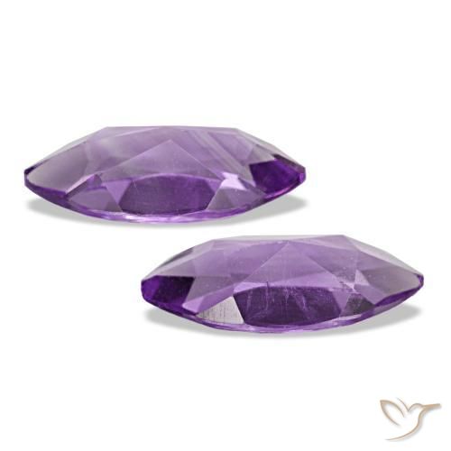 Pedras preciosas de Ametista Violeta rosado natural de 1.74 ct, Marquesa, VVS-VS