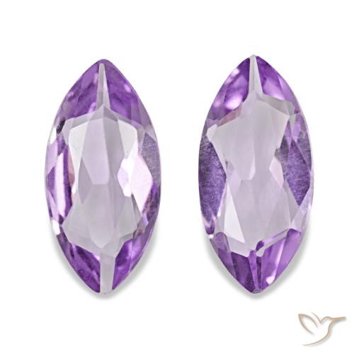 Pedras preciosas de Ametista Violeta rosado natural de 1.56 ct, Marquesa, VVS-VS