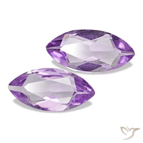 Pedras preciosas de Ametista Violeta rosado natural de 1.56 ct, Marquesa, VVS-VS