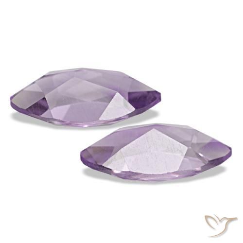 Pedras preciosas de Ametista Violeta médio natural de 1.94 ct, Marquesa, VVS-VS