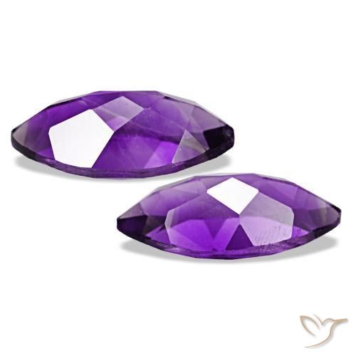Pedras preciosas de Ametista Violeta Vívido natural de 2.04 ct, Marquesa, VS