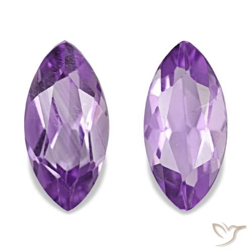 Pedras preciosas de Ametista Violeta médio natural de 2.16 ct, Marquesa, VS