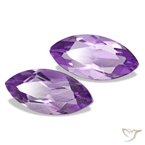 Pedras preciosas de Ametista Violeta médio natural de 2.16 ct, Marquesa, VS