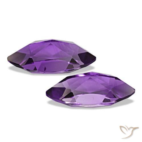 Pedras preciosas de Ametista Violeta Vívido natural de 1.97 ct, Marquesa, VS