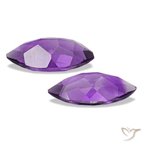 Pedras preciosas de Ametista Violeta Intenso natural de 1.71 ct, Marquesa, VS