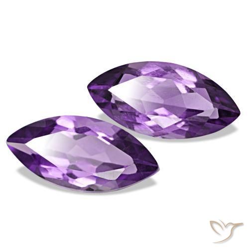 Pedras preciosas de Ametista Violeta Vívido natural de 1.96 ct, Marquesa, VS