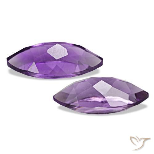 Pedras preciosas de Ametista Violeta Vívido natural de 1.96 ct, Marquesa, VS
