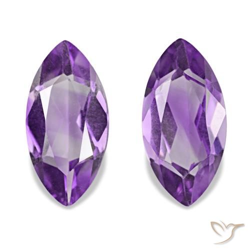 Pedras preciosas de Ametista Violeta-rosa médio natural de 1.90 ct, Marquesa, VS