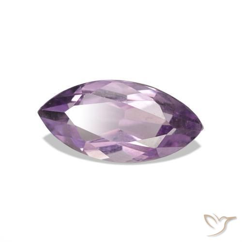 Ametista violeta médio natural 1,10ct, marquise, VVS-VS