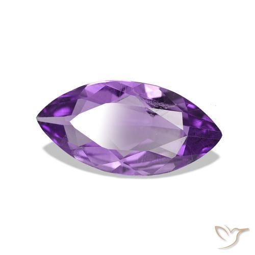 Ametista violeta natural 0,71ct, marquise, VS