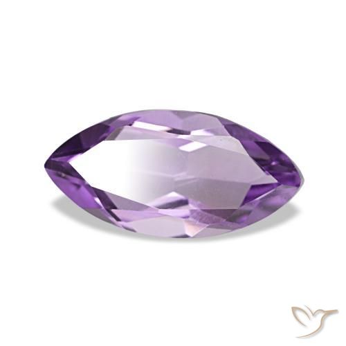 Ametista violeta claro-médio natural 1,02ct, marquise, VVS