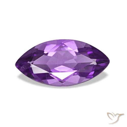 0.92ct Natural Violeta Púrpura Profundo Ametista, Marquesa, VS, Photo A