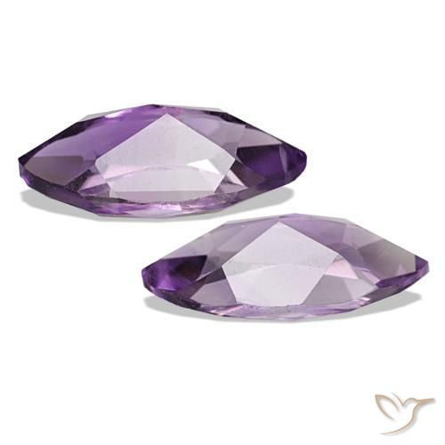 Pedras preciosas de Ametista Violeta médio natural de 1.92 ct, Marquesa, VS