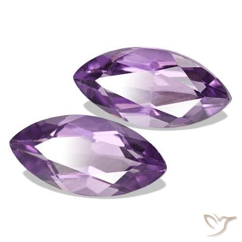 Pedras preciosas de ametista violeta natural de 2,29 ct, marquise, VS