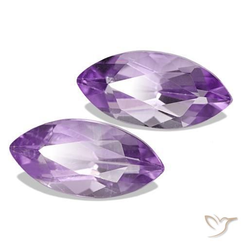 Pedras preciosas de Ametista Violeta Claro-Médio natural de 2,20 ct, Marquesa, VVS-VS