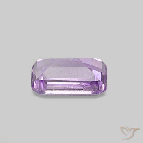 Ametista violeta médio natural 0,55ct, corte esmeralda, VS