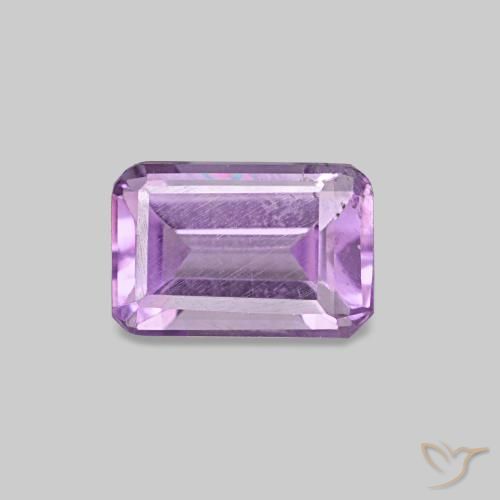 0.51ct Violeta rosa médio Ametista, Corte Esmeralda, VS