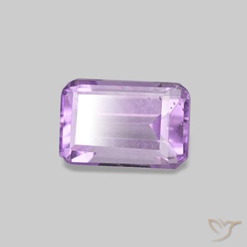 Ametista Violeta rosa médio Natural 0.51ct, Corte Esmeralda, VS