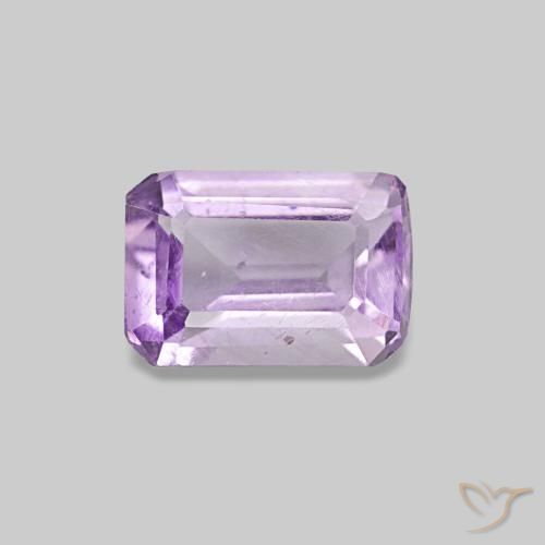 Ametista Violeta rosado claro Natural 0.49ct, Corte Esmeralda, VS