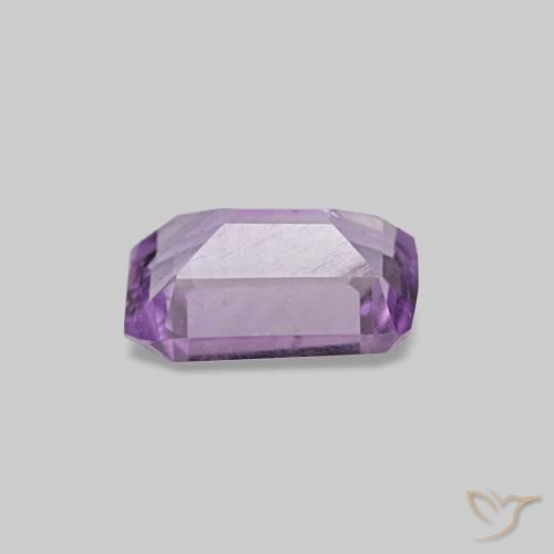 Ametista Violeta rosado claro Natural 0.49ct, Corte Esmeralda, VS