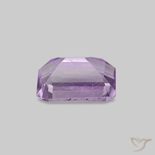 Ametista Violeta claro Natural 0.55ct, Corte Esmeralda, VS