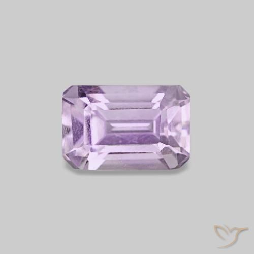 0.60ct Violeta rosado claro Ametista Pedras Preciosas, Corte Esmeralda, VS