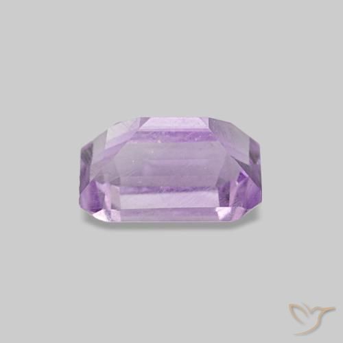 Ametista Violeta rosado claro Natural 0.60ct, Corte Esmeralda, VS