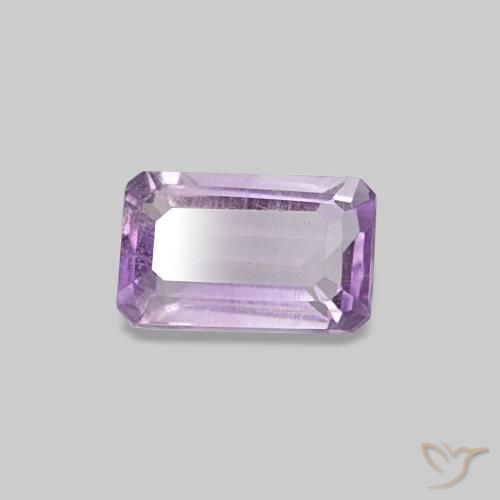 Ametista Violeta rosa médio Natural 0.28ct, Corte Esmeralda, VS