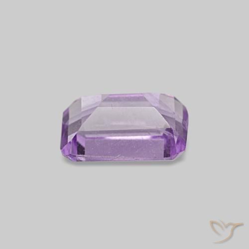 Ametista Violeta rosa médio Natural 0.49ct, Corte Esmeralda, VS