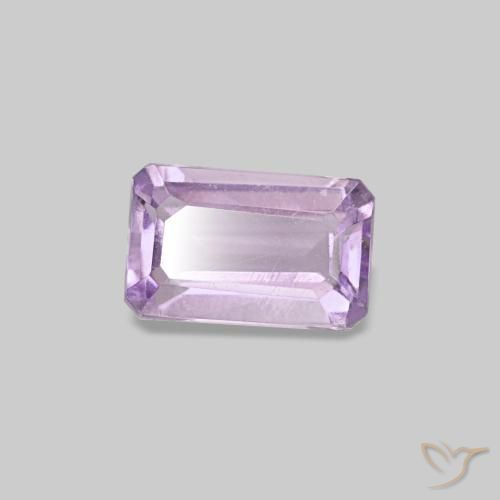 Ametista Violeta rosa médio Natural 0.31ct, Corte Esmeralda, VS