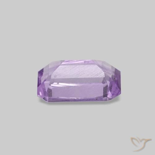 Ametista Violeta rosado claro Natural 0.48ct, Corte Esmeralda, VS
