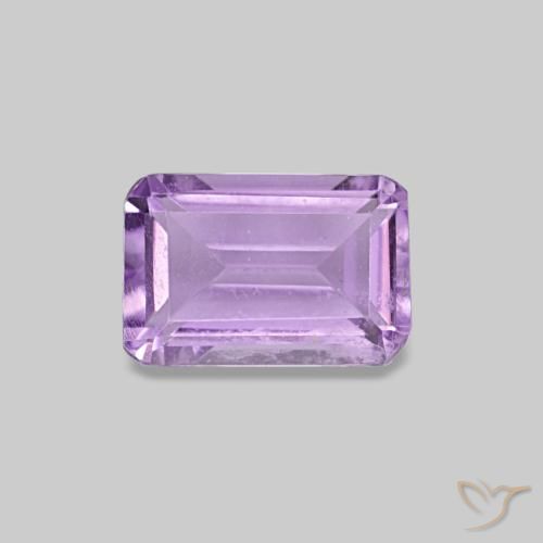 Ametista Violeta rosa médio Natural 0.49ct, Corte Esmeralda, VS