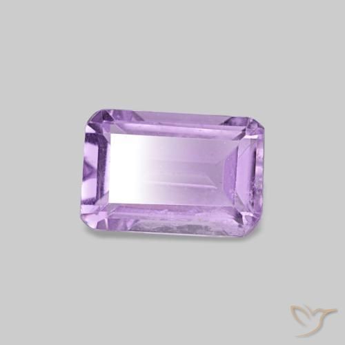 Ametista Violeta rosa médio Natural 0.49ct, Corte Esmeralda, VS